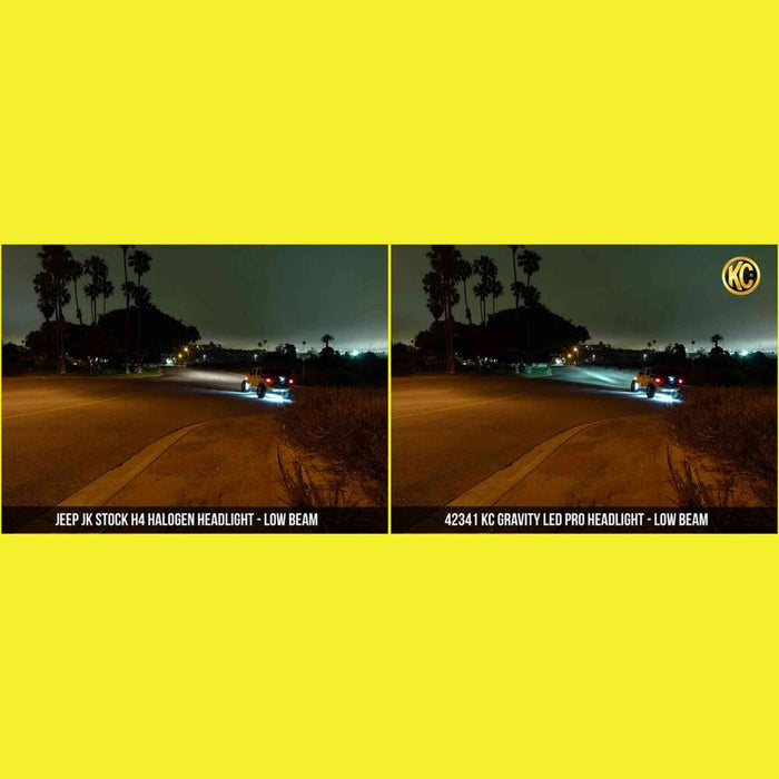 KC HiLiTES | 7" Gravity® LED Pro DOT Headlight - Driving Beam - Pair - Universal / 07-18 Jeep JK