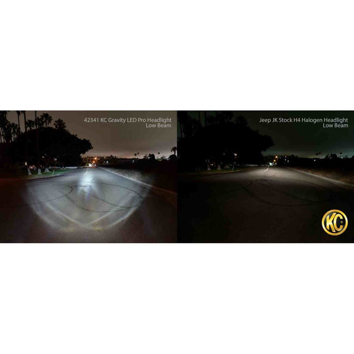 KC HiLiTES | 7" Gravity® LED Pro DOT Headlight - Driving Beam - Single - Universal / 07-18 Jeep JK