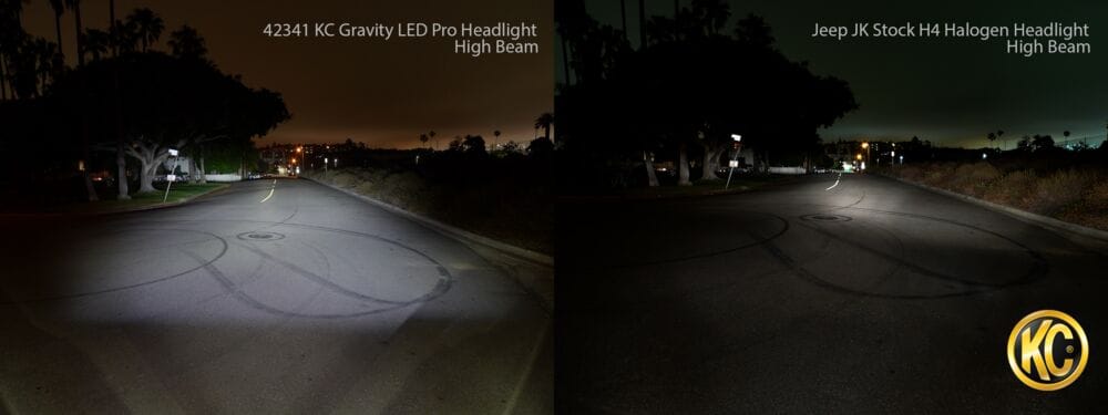 KC HiLiTES | 7" Gravity® LED Pro DOT Headlight - Driving Beam - Pair - Universal / 07-18 Jeep JK
