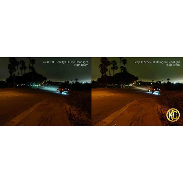 KC HiLiTES | 7" Gravity® LED Pro DOT Headlight - Driving Beam - Pair - Universal / 07-18 Jeep JK