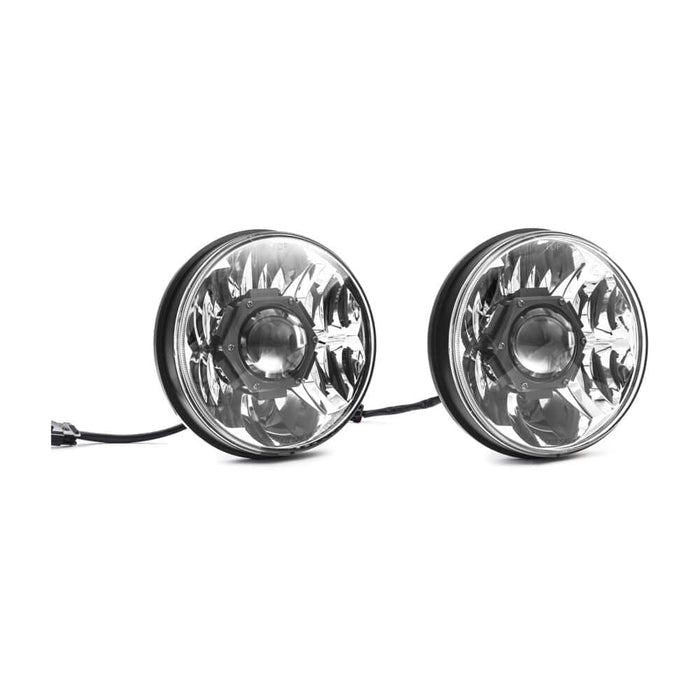 KC HiLiTES | 7" Gravity® LED Pro DOT Headlight - Driving Beam - Pair - 18-24 Jeep JL / 20-24 Jeep JT w/ Halogen Headlights