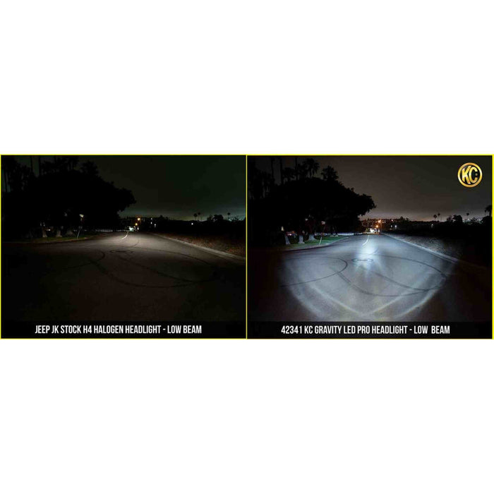 KC HiLiTES | 7" Gravity® LED Pro DOT Headlight - Driving Beam - Pair - Universal / 07-18 Jeep JK