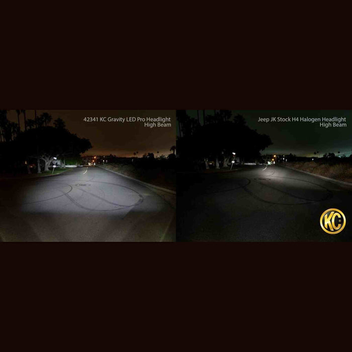 KC HiLiTES | 7" Gravity® LED Pro DOT Headlight - Driving Beam - Single - Universal / 07-18 Jeep JK
