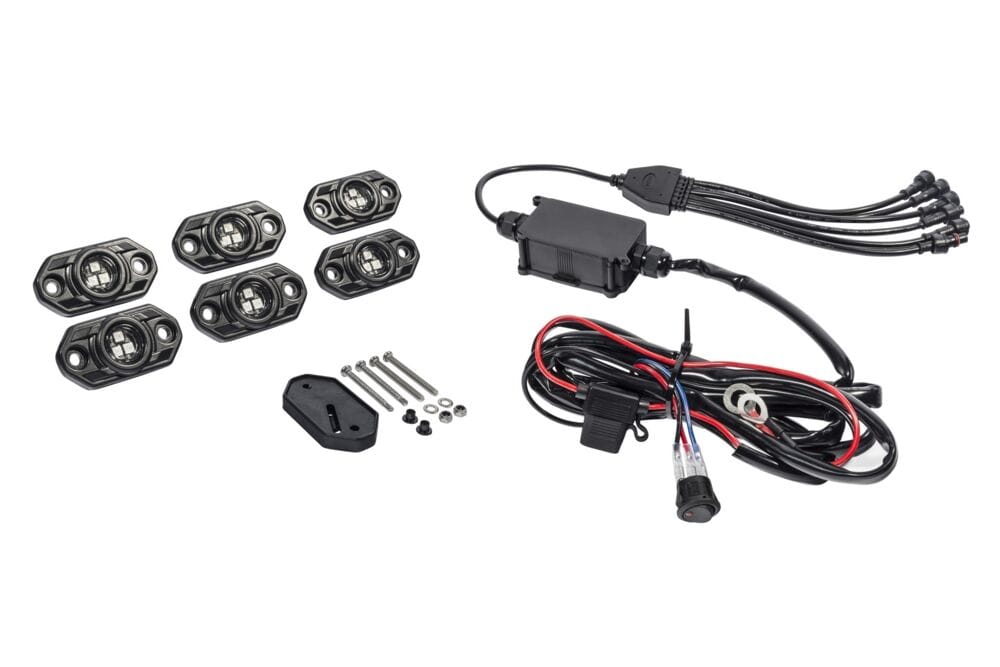 KC HiLiTES | C-Series RGB Multi-Color Multi-Use LED 6-Light System - 5W Flood Beam