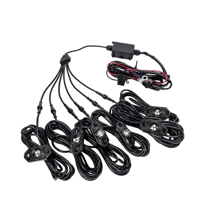 KC HiLiTES | C-Series RGB Multi-Color Multi-Use LED 6-Light System - 5W Flood Beam