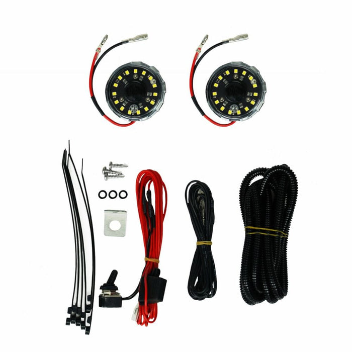 KC HiLiTES | Cyclone V2 LED - 2-Light Universal Under Hood Lighting System - 5W Flood Beam