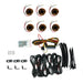 KC HiLiTES | Cyclone V2 LED - Rock Light - 6-Light System - Amber - 5W Flood Beam
