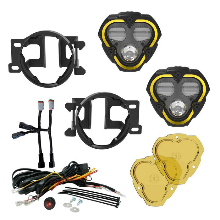 KC HiLiTES | FLEX ERA® 3 Dual Mode SAE Fog LED Light Pods - 2-Light Master Kit - Toyota Tacoma/4Runner/Tundra