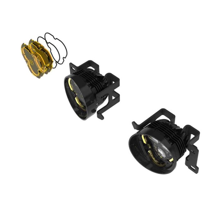 KC HiLiTES | FLEX ERA® 3 Dual Mode SAE Fog LED Light Pods - 2-Light Master Kit - Toyota Tacoma/4Runner/Tundra