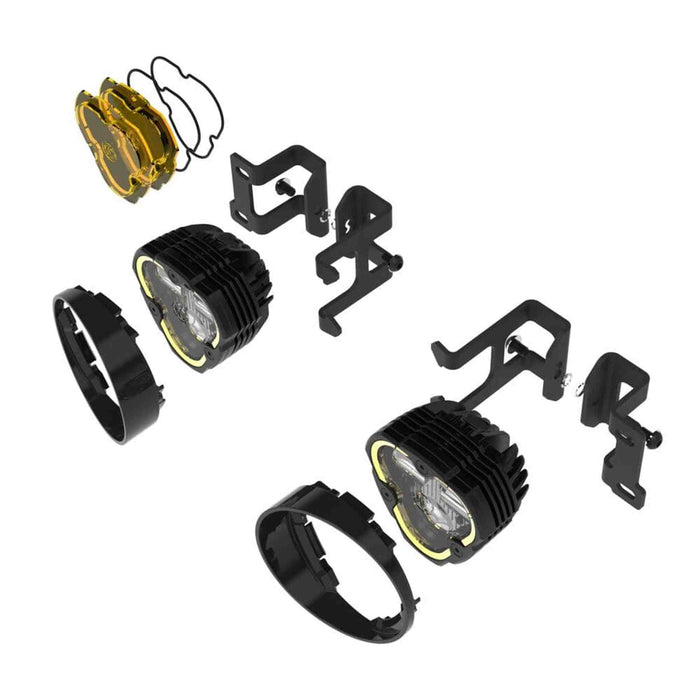 KC HiLiTES | FLEX ERA® 3 Dual Mode SAE Fog LED Light Pods - 2-Light Master Kit - Toyota Tacoma/4Runner/Tundra