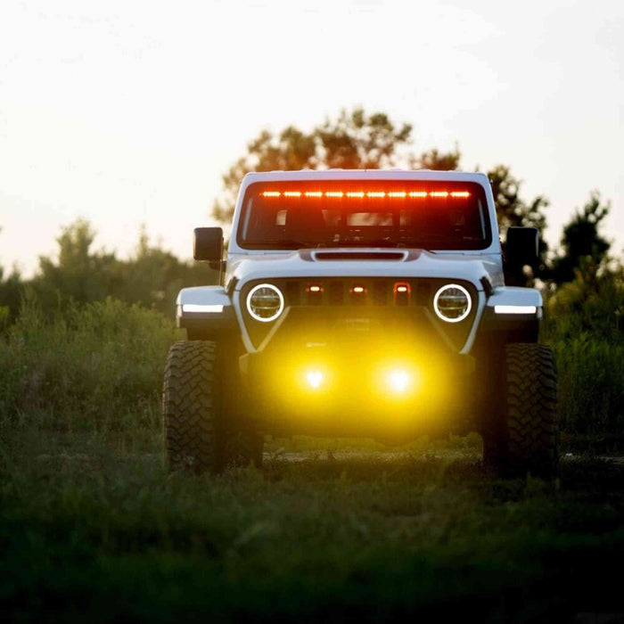 KC HiLiTES | FLEX ERA® 3 Dual Mode SAE Fog LED Light Pods - 2-Light Master Kit - Jeep Aftermarket Bumpers