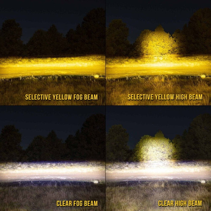KC HiLiTES | FLEX ERA® 3 Dual Mode SAE Fog LED Light Pods - 2-Light Master Kit - Jeep JK/JL/JT Plastic Bumpers