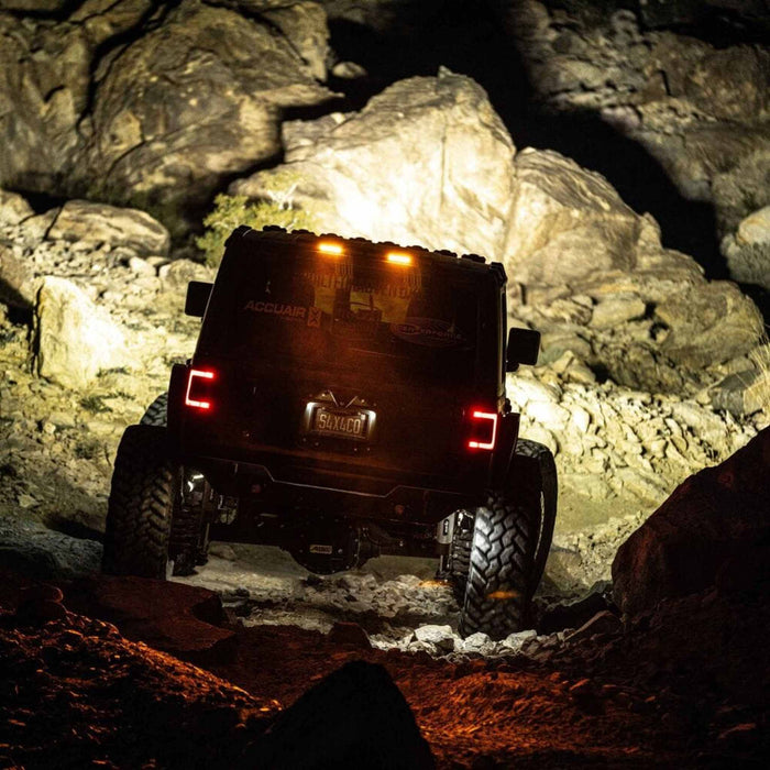 KC HiLiTES | Jeep JL 28" Chase LED Light Bar Kit - Rear-Facing - Multi-Function