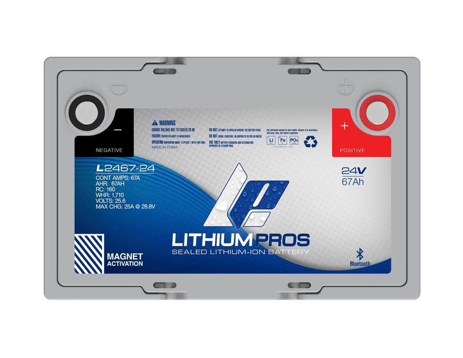Lithium Pros L2467-24 24V 67Ah BlueTooth Lithium Ion Trolling Battery