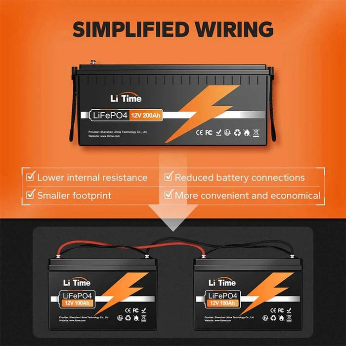 LiTime 12V 200Ah LiFePO4 Deep Cycle Lithium Battery — Solar LiTime 12V 200Ah LiFePO4 Deep Cycle Lithium Battery — Solar