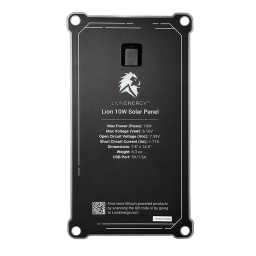 Lion Energy | 10W 6V Solar Panel USB-A