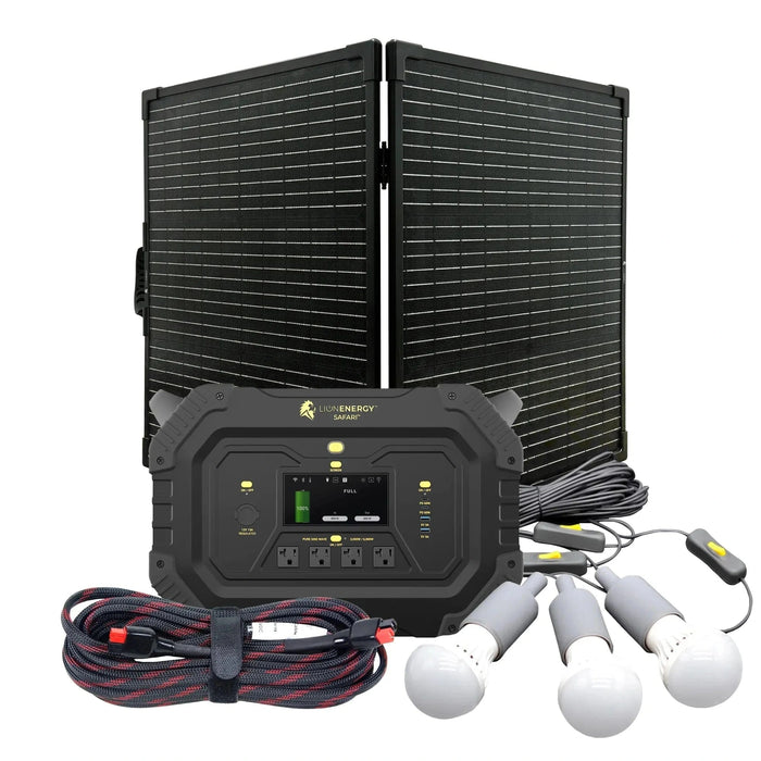 Lion Energy | Safari - Portable Power Station Bundle 3,000W, 1,612Wh, LiFePO4