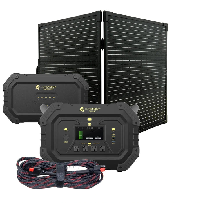 Lion Energy | Safari+XP - Portable Power Station Bundle 3,000W, 4,300Wh, LiFePO4