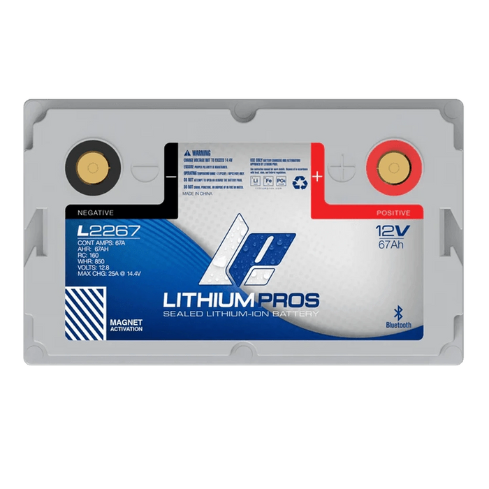 Lithium Pros | L2267 12V 67Ah Lithium Ion Bluetooth Battery
