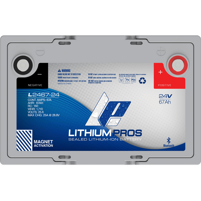 Lithium Pros L2467-24 24V 67Ah BlueTooth Lithium Ion Trolling Battery