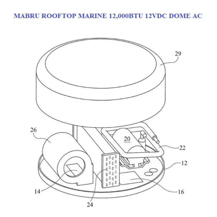 Mabru | RadAir™ 12,000 BTU 12V DC Air Conditioner