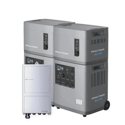 Mango Power | 2* Mango Power E+ 2* E Extra Battery + mPanel Pro 14kWh Capacity | 6kW  Ac Output|4Circuits  Backup image 1