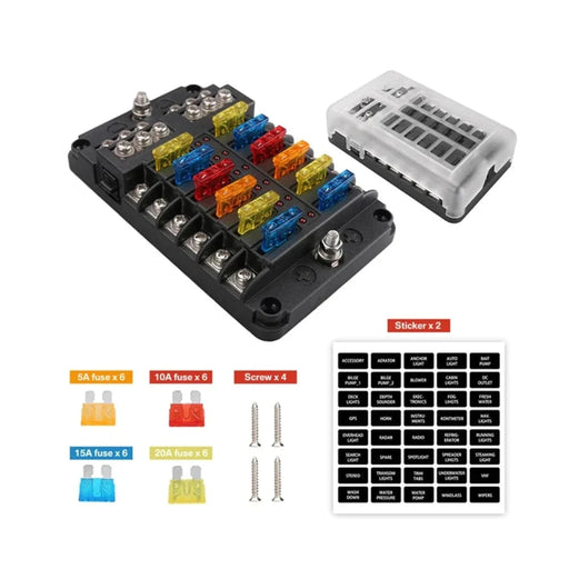 Monster Marine Lithium | 12 Way Fuse Block Panel