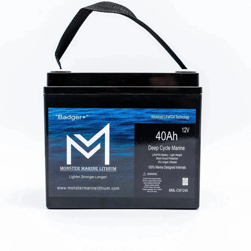 Monster Marine Lithium | 12v 40Ah Deep Cycle Lithium Marine Battery "Viper" - MML-CW1240