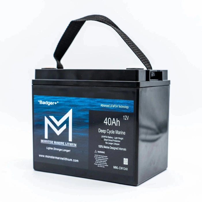 Monster Marine Lithium | 12v 40Ah Deep Cycle Lithium Marine Battery "Viper" - MML-CW1240