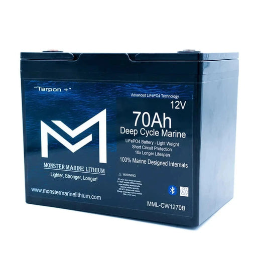 Monster Marine Lithium | 12v 70Ah Deep Cycle Lithium Marine Battery "Tarpon" Bluetooth