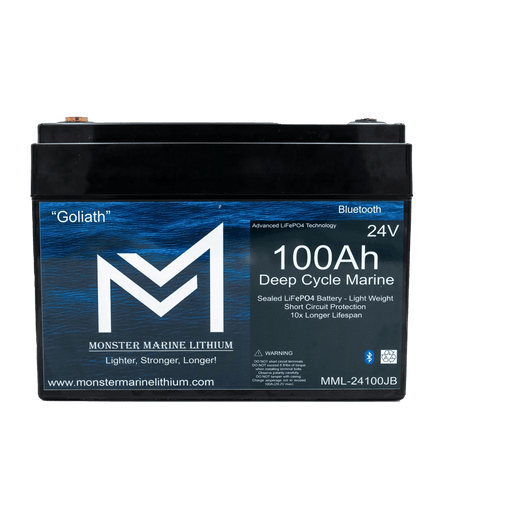 Monster Marine Lithium | 24V 100Ah Lithium Bluetooth Marine Trolling Battery "Goliath" image 1