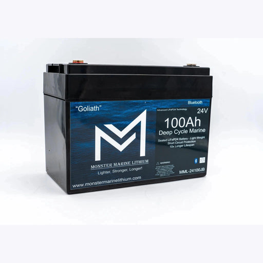 Monster Marine Lithium | 24V 100Ah Lithium Bluetooth Marine Trolling Battery "Goliath" image 2