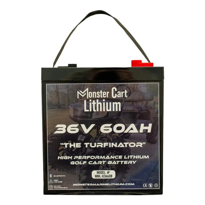 Monster Marine Lithium | 36V 60AH & charger - "THE TURFINATOR" - BLUETOOTH HIGH PERFORMANCE LITHIUM GOLF CART BATTERY - GC2 GROUP