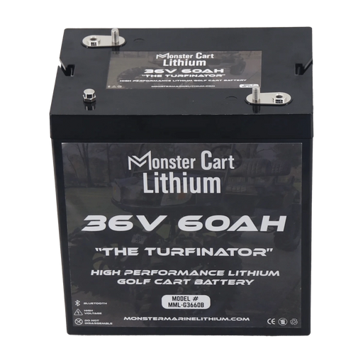 Monster Marine Lithium | 36V 60AH & charger - "THE TURFINATOR" - BLUETOOTH HIGH PERFORMANCE LITHIUM GOLF CART BATTERY - GC2 GROUP