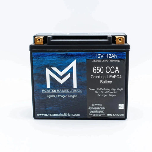 Monster Marine Lithium | 650CCA 12V 12AH Cranking Lithium Battery