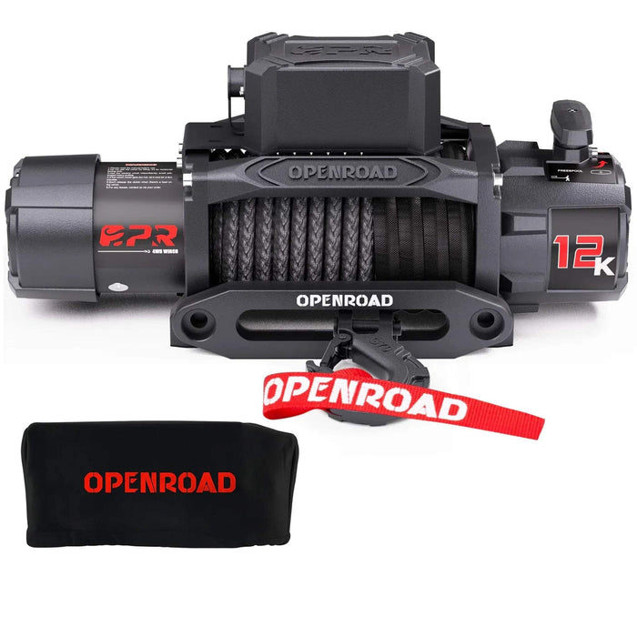 OPENROAD | 12,000lbs Electric Winch with Synthetic Rope-Panther Series 3S