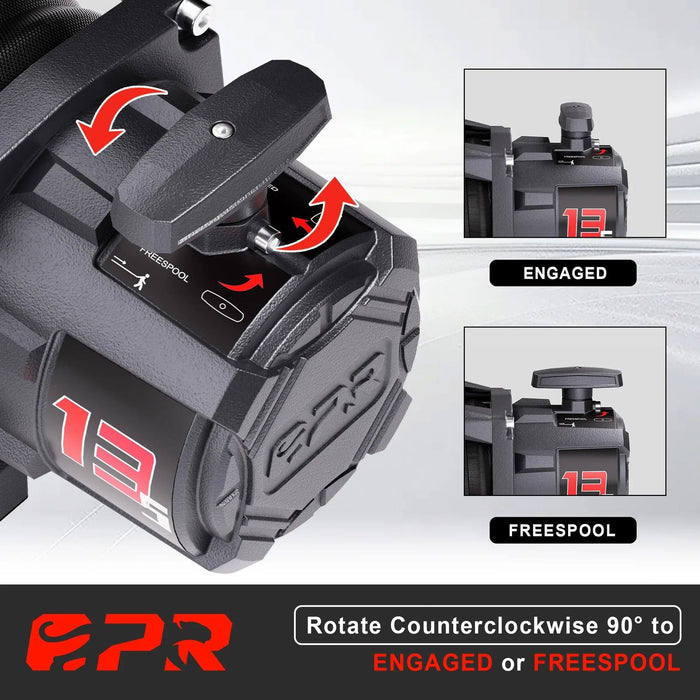 OPENROAD | 13,500lbs electric winch with Synthetic Rope - Panther Series 3S