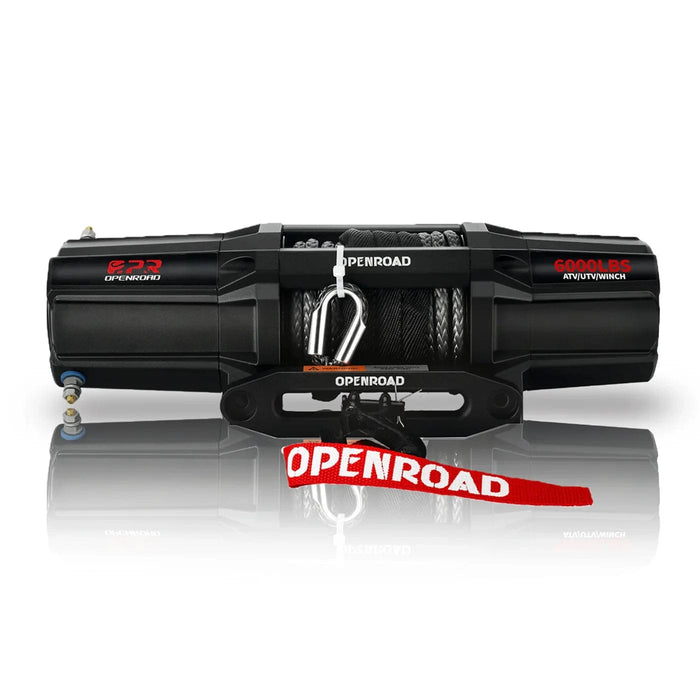 OPENROAD | 6000lbs 12 Volts Electric Winch, Winch for UTV with Mounting Plate