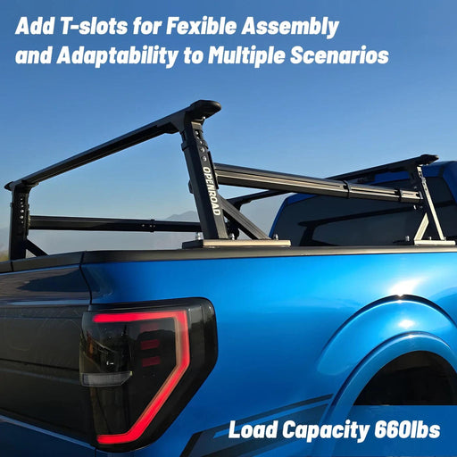 OPENROAD | Universal Fit Adjustable Bed Rack for Trucks