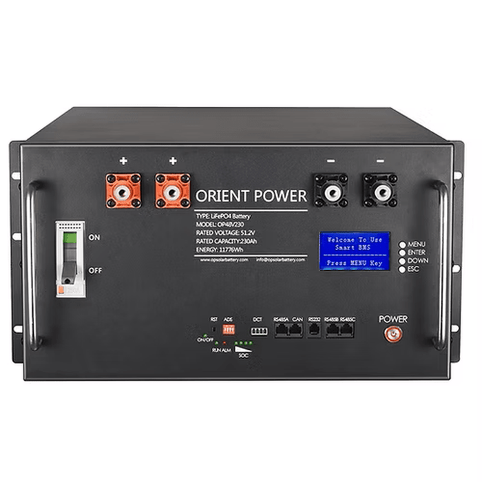 Orient Power | 51.2V 230Ah 11.776Kwh LiFePO4 Server Rack Battery