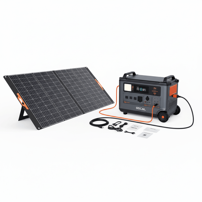Oscal | PowerMax 2400 Portable Power Station + 400W Portable Solar Panel