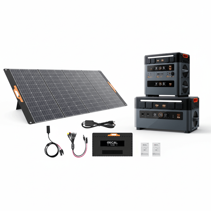 Oscal | PowerMax 2400 Portable Power Station + 400W Portable Solar Panel
