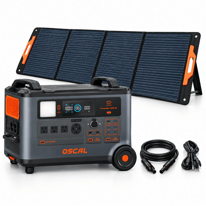 Oscal | PowerMax | 3600SE 3600W Portable Power Station + 1*200W Portable Solar Panel