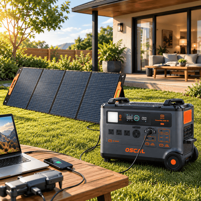 Oscal | PowerMax | 3600SE 3600W Portable Power Station + 1*400W Portable Solar Panel