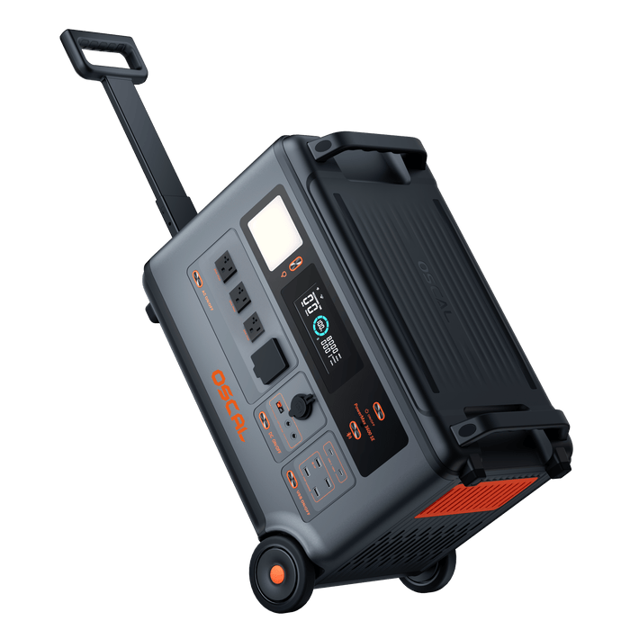 Oscal PowerMax | 3600SE 3600W Portable Power Station, 3600Wh LiFePO4 Battery & 2400W Solar Charging