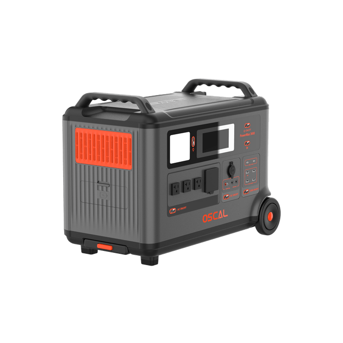 Oscal PowerMax | 3600SE 3600W Portable Power Station, 3600Wh LiFePO4 Battery & 2400W Solar Charging
