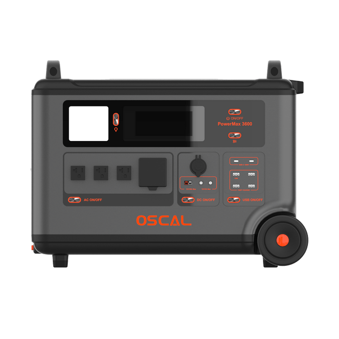 Oscal PowerMax | 3600SE 3600W Portable Power Station, 3600Wh LiFePO4 Battery & 2400W Solar Charging