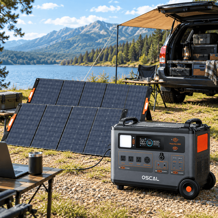 Oscal | PowerMax 6000 Portable Power Station + 2 × 400W Portable Solar Panels