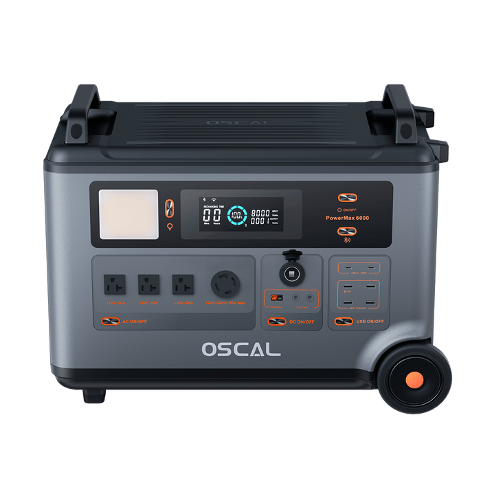 Oscal | PowerMax 6000 Portable Power Station + 200W Portable Solar Panel
