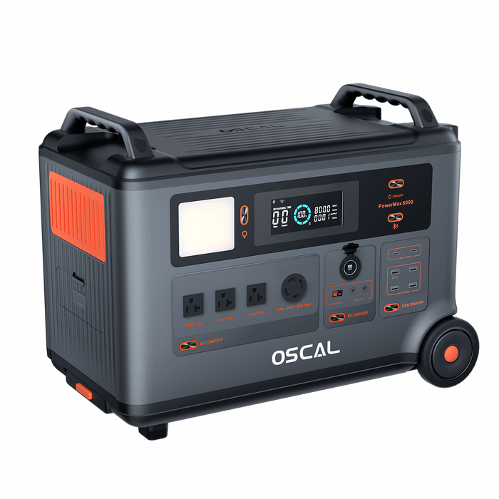 Oscal | PowerMax 6000 Portable Power Station + 200W Portable Solar Panel